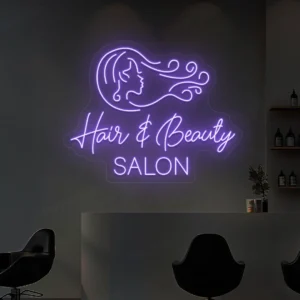 Hair Beauty Salon - Kuaför Neon Led Tasarım
