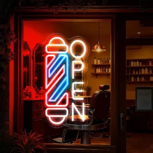 OPEN - Kuaför Neon Led Tasarım